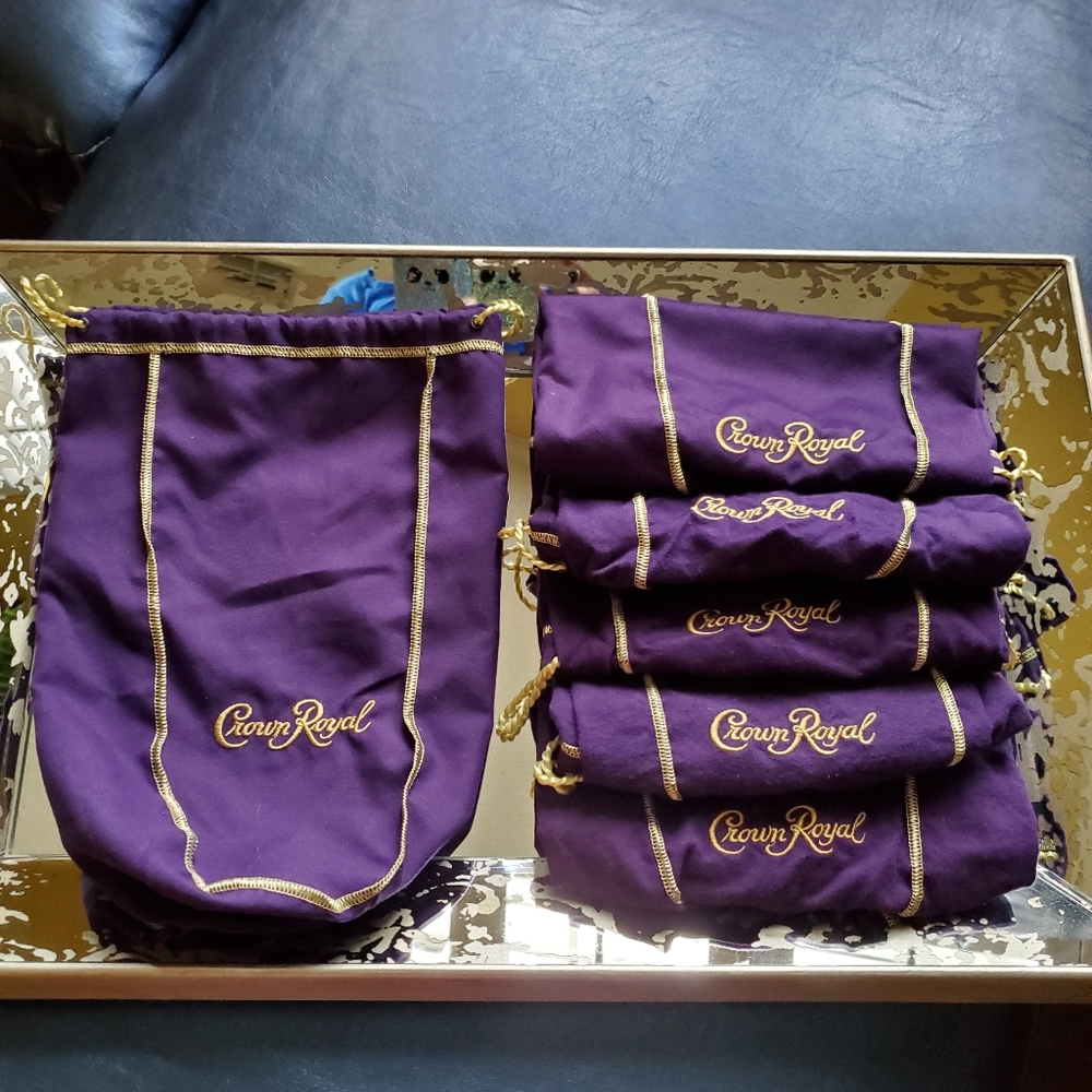 6 Crown Royal  Cloth  bags